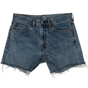 Vintage Cut-off 505 Levi's Blue Denim Jeans Size 33”